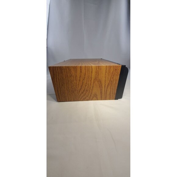 Vtg VHS Video Cassette Tape Drawers Storage Faux Wood Cabinet 14 Holds 1980s - Picture 6 of 12